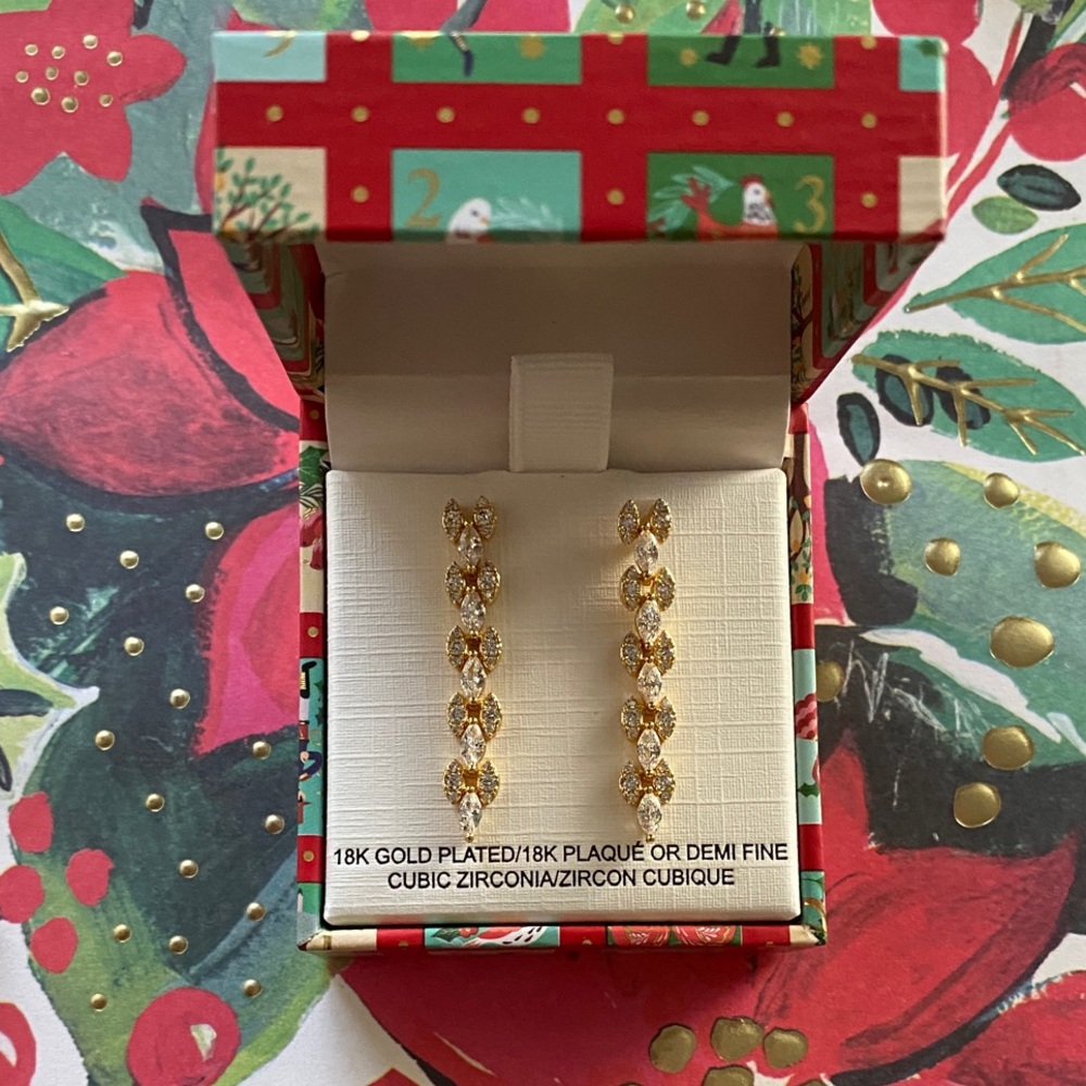 Gold Plated Cubic Zirconia Earrings